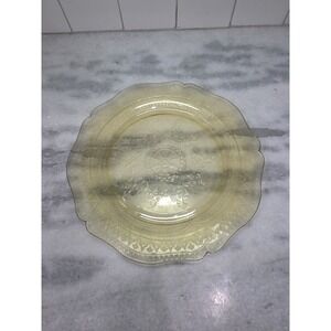 Federal Glass Patrician Spoke Amber Plate, 11"‎ Dinner Plate, Depression Glass